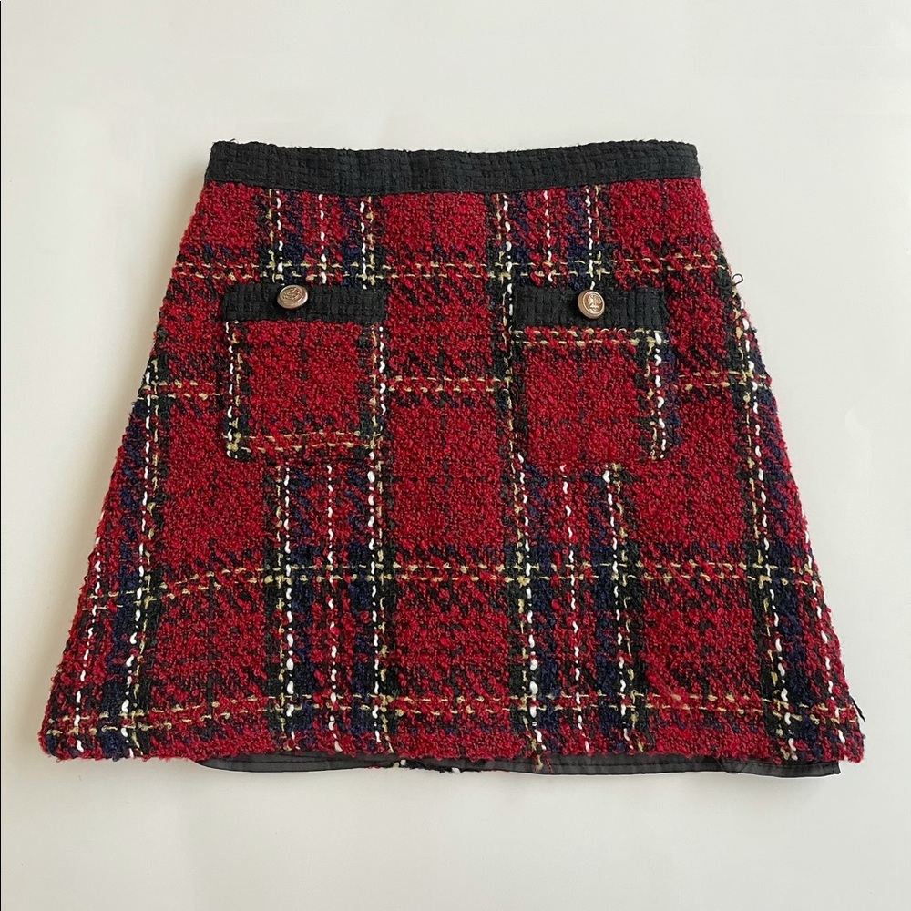 Tweed skirt Christmas vibe Size XS waist 24-25